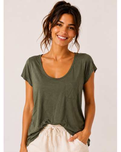 Haki Cepli Modal T-shirt
